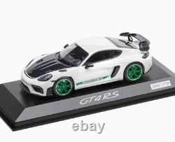 143 MINICHAMPS 2024 PORSCHE 718 (982) Cayman GT4 RS Tribute White Green DEALER
