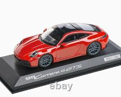 143 MINICHAMPS 2025 PORSCHE 911 (992.2) Carrera 4 GTS Coupé red DEALER EDITION
