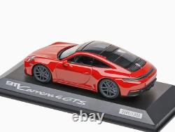 143 MINICHAMPS 2025 PORSCHE 911 (992.2) Carrera 4 GTS Coupé red DEALER EDITION