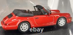143 Minichamps 1990 Porsche 911 Carrera 2 Cabriolet Red 1 of 504 Diecast Car