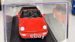 143 Minichamps 1990 Porsche 911 Carrera 2 Cabriolet Red 1 of 504 Diecast Car