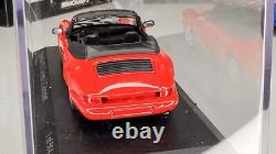 143 Minichamps 1990 Porsche 911 Carrera 2 Cabriolet Red 1 of 504 Diecast Car