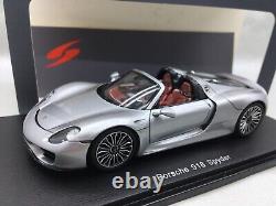 143 Porsche 918 Spyder Spark Silver Red 1/43