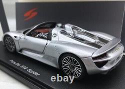 143 Porsche 918 Spyder Spark Silver Red 1/43