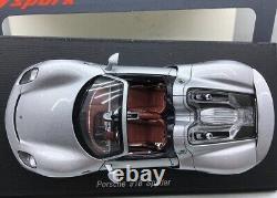 143 Porsche 918 Spyder Spark Silver Red 1/43