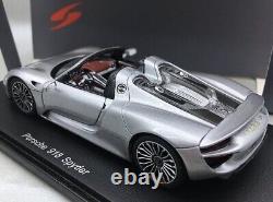 143 Porsche 918 Spyder Spark Silver Red 1/43