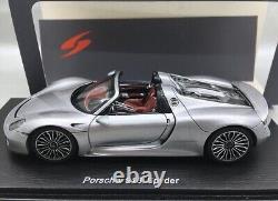 143 Porsche 918 Spyder Spark Silver Red 1/43