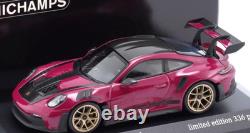 143 Porsche Minichamps 911 (992) GT3 RS 2024 Weissach Ruby Star Gold Wheels