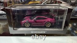 143 Porsche Minichamps 911 (992) GT3 RS 2024 Weissach Ruby Star Gold Wheels