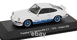 143 SPARK 1972 PORSCHE 911 Carrera RS 2.7 White Proto blue L. E. 300 pcs. MUSEUM