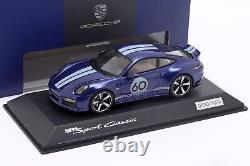 143 SPARK 2022 PORSCHE 911 (992) Sport Classic gentian blue LE 2,000 pcs DEALER