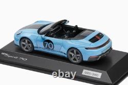 143 SPARK 2024 PORSCHE 911 992 Carrera Cabrio Spirit 70 Meissen Blue DEALER ED