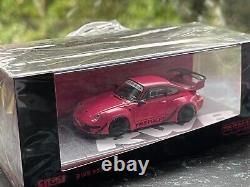 164 Tarmac Works RWB 993 Yves Piaget Black Rims China Chase HOBBY64 withfig