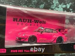 164 Tarmac Works RWB 993 Yves Piaget Black Rims China Chase HOBBY64 withfig