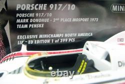 1972 Porsche 917/10 Penske 2nd Mosport Mark Donohue 1/18 Minichamps 153 726506