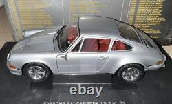 1973 Porsche 911 S Coupe 2.4L 118 Eagle's Race Silver Diecast Car Model Car