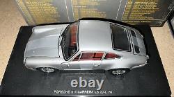 1973 Porsche 911 S Coupe 2.4L 118 Eagle's Race Silver Diecast Car Model Car