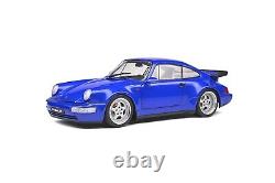 1990 PORSCHE 911 (964) TURBO 3.6 ELECTRIC BLUE 1/18 MODEL by SOLIDO S1803405 NEW