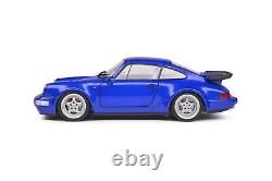 1990 PORSCHE 911 (964) TURBO 3.6 ELECTRIC BLUE 1/18 MODEL by SOLIDO S1803405 NEW