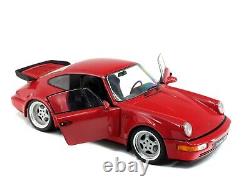 1990 PORSCHE 911 (964) TURBO 3.6 INDIAN RED 1/18 MODEL by SOLIDO NEW IN BOX