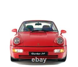 1990 PORSCHE 911 (964) TURBO 3.6 INDIAN RED 1/18 MODEL by SOLIDO NEW IN BOX