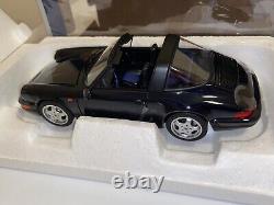 1991 Porsche Carrera 4, 911 Targa (964) Midnight, Full Openings, Norev 1/18 New