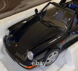 1991 Porsche Carrera 4, 911 Targa (964) Midnight, Full Openings, Norev 1/18 New