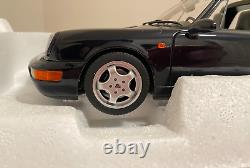 1991 Porsche Carrera 4, 911 Targa (964) Midnight, Full Openings, Norev 1/18 New