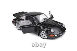 1993 PORSCHE 911 (964) CARRERA TURBO 3.6 BLACK 118 by SOLIDO MODELS NEW IN BOX