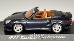 2003 Porsche 911 Turbo 143 Minichamps Cabriolet Midnight Blue Diecast Model Car