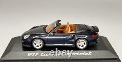 2003 Porsche 911 Turbo 143 Minichamps Cabriolet Midnight Blue Diecast Model Car