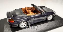 2003 Porsche 911 Turbo 143 Minichamps Cabriolet Midnight Blue Diecast Model Car