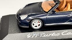2003 Porsche 911 Turbo 143 Minichamps Cabriolet Midnight Blue Diecast Model Car