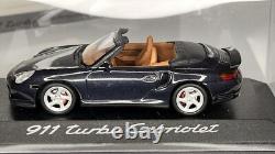 2003 Porsche 911 Turbo 143 Minichamps Cabriolet Midnight Blue Diecast Model Car