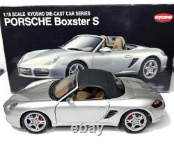 2005 Porsche Boxster 987 S 118 Kyosho Silver Diecast Model Car