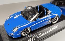2011 Porsche 911 Speedster 143 Minichamps Pure Blue Dealer Diecast Model Car
