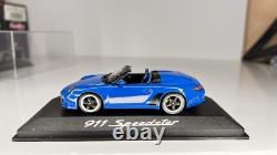 2011 Porsche 911 Speedster 143 Minichamps Pure Blue Dealer Diecast Model Car
