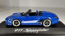 2011 Porsche 911 Speedster 143 Minichamps Pure Blue Dealer Diecast Model Car