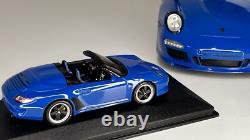 2011 Porsche 911 Speedster 143 Minichamps Pure Blue Dealer Diecast Model Car