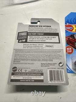 2018 Hot Wheels Red Porsche 918 Spyder Rare PR5 Wheel Variation & Transition HTF