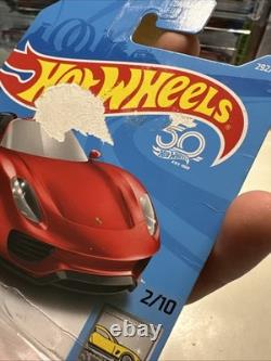 2018 Hot Wheels Red Porsche 918 Spyder Rare PR5 Wheel Variation & Transition HTF