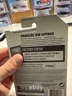 2018 Hot Wheels Red Porsche 918 Spyder Rare PR5 Wheel Variation & Transition HTF