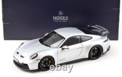 2021 Porsche 992 GT3 Coupe Norev 118 Silver Diecast Model Car