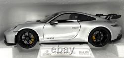 2021 Porsche 992 GT3 Coupe Norev 118 Silver Diecast Model Car
