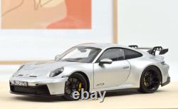 2021 Porsche 992 GT3 Coupe Norev 118 Silver Diecast Model Car