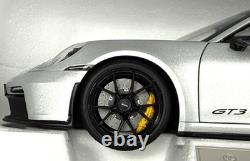 2021 Porsche 992 GT3 Coupe Norev 118 Silver Diecast Model Car