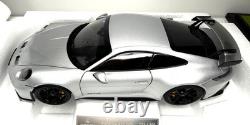 2021 Porsche 992 GT3 Coupe Norev 118 Silver Diecast Model Car