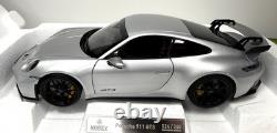 2021 Porsche 992 GT3 Coupe Norev 118 Silver Diecast Model Car