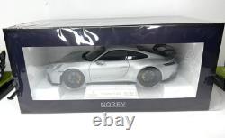 2021 Porsche 992 GT3 Coupe Norev 118 Silver Diecast Model Car