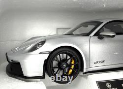 2021 Porsche 992 GT3 Coupe Norev 118 Silver Diecast Model Car